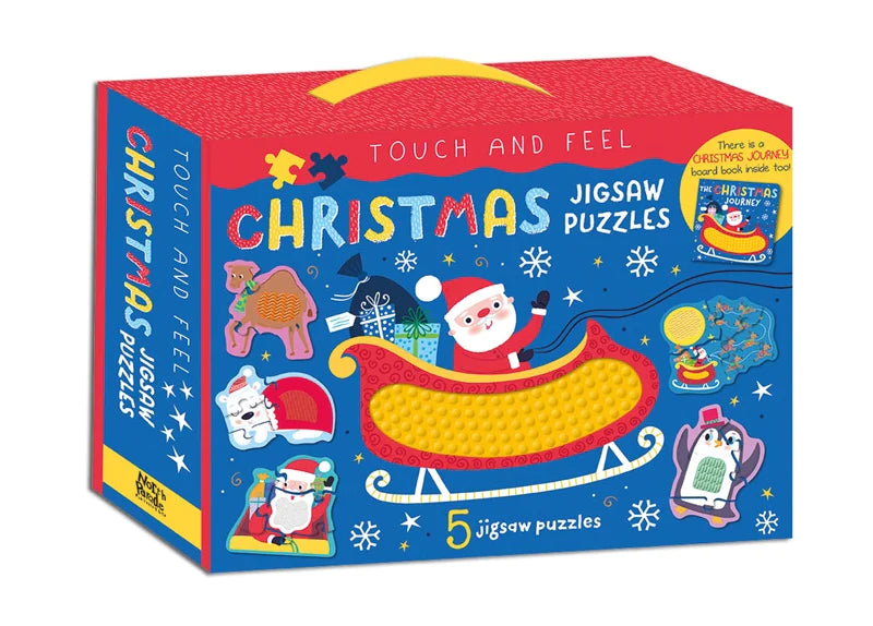 Christmas Touch & Feel Puzzle Book Set - Santa's Journey