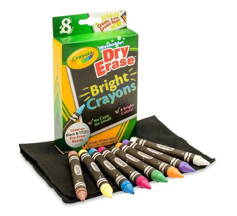 Crayola Dry-Erase Crayons (Bright Colours) &#8211; 8pcsa