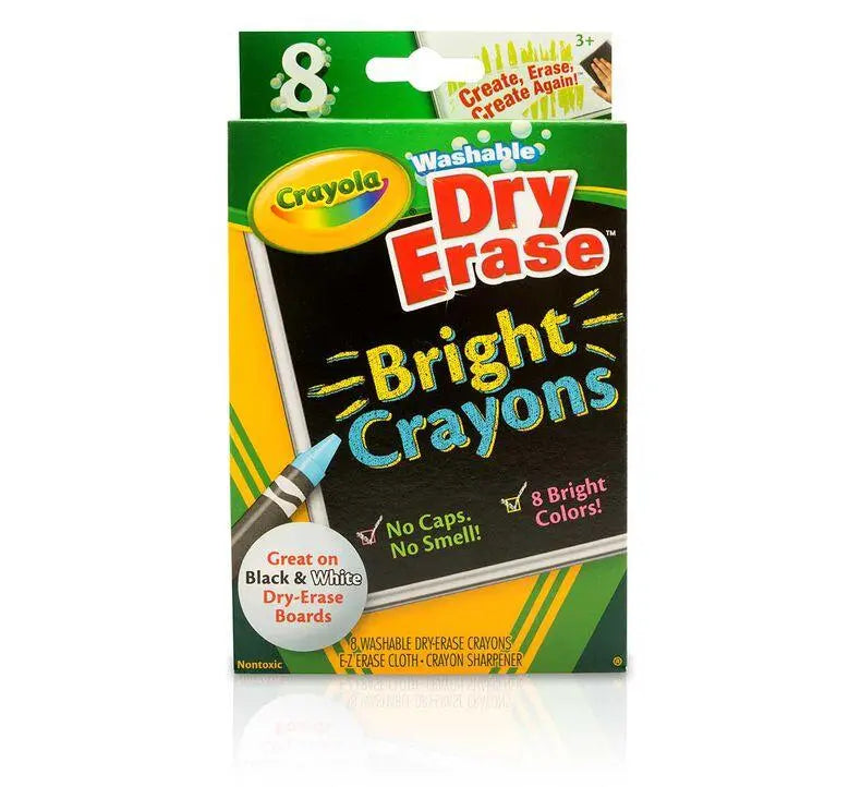 Crayola Dry-Erase Crayons (Bright Colours) &#8211; 8pcs