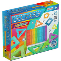 Thumbnail for Geomag Rainbow Magnetic Construction Set - 32 Pieces Master Kids Company Grafix Magne Builds Tile Set - 24 Pcs 