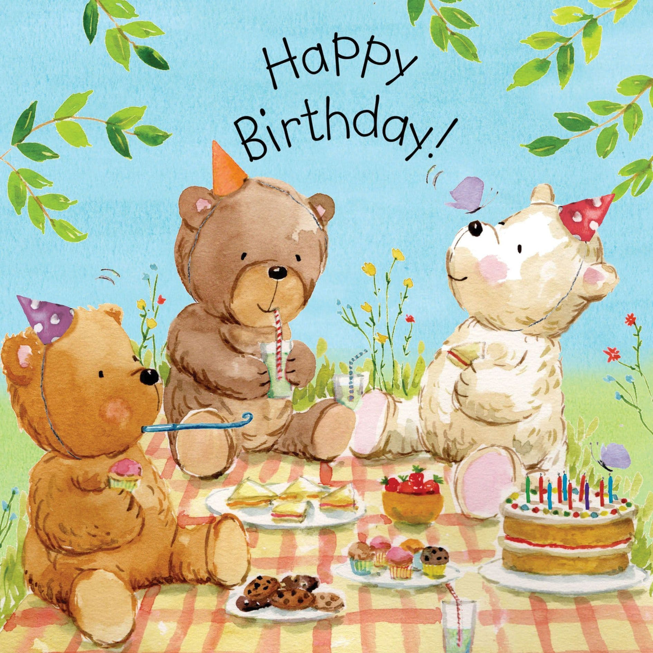 Happy Birthday Teddy Bear's Picnic Birthday Card