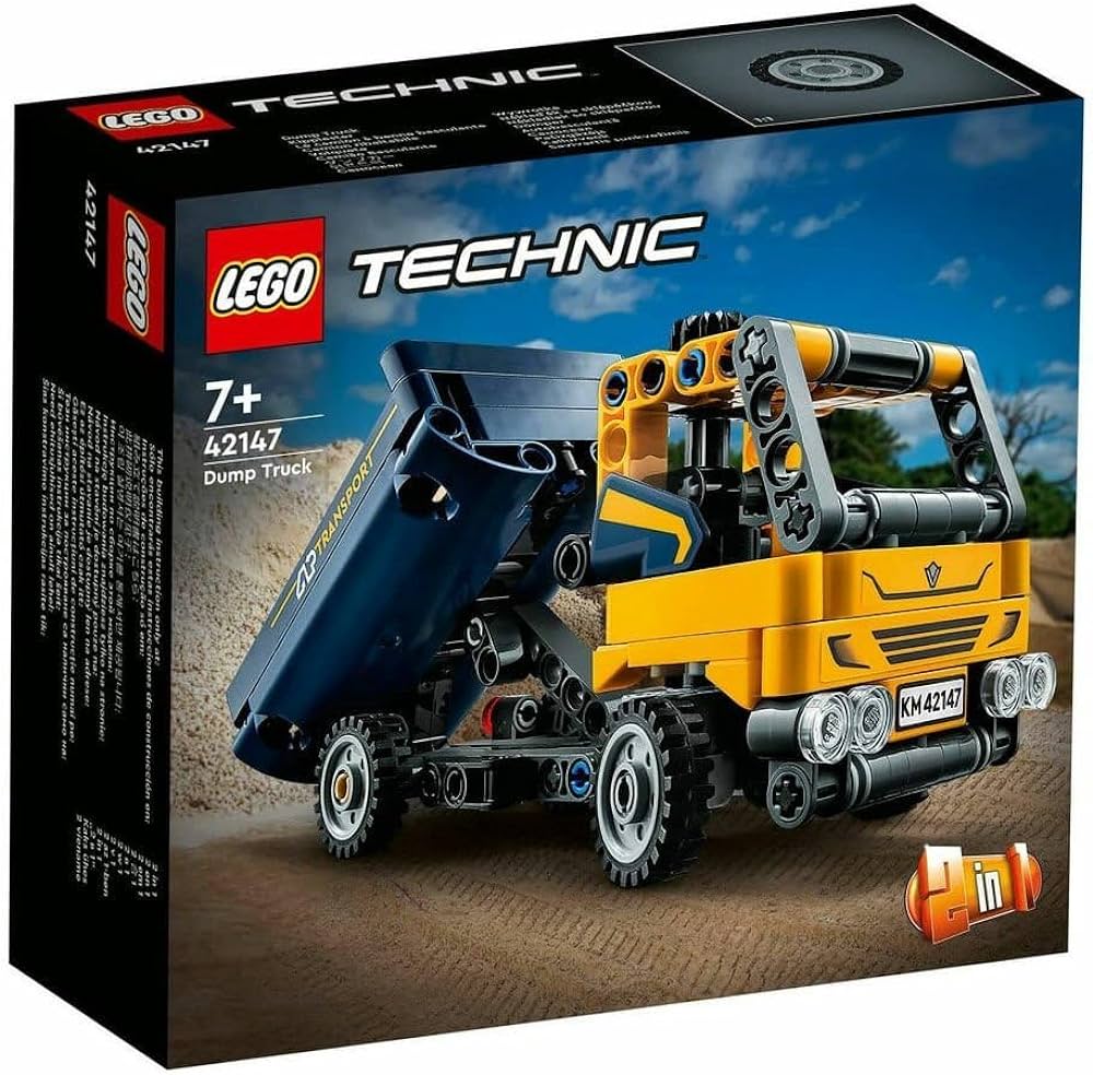 LEGO Technic Dump Truck 2in1 Toy Building Set 42147 (177 Pcs) Master Kids Company LEGO 