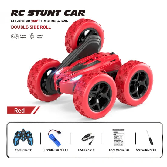 Remote Control RC Stunt Car - Red